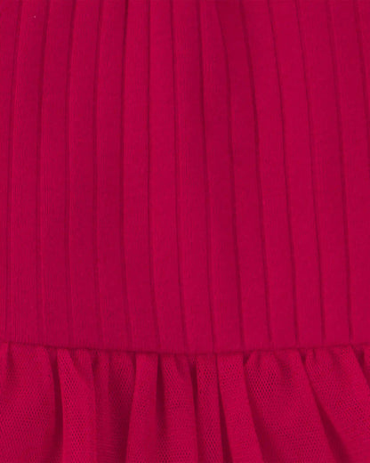 Baby Girl 2-Piece Long-Sleeve Bodysuit & Pant Set - Red
