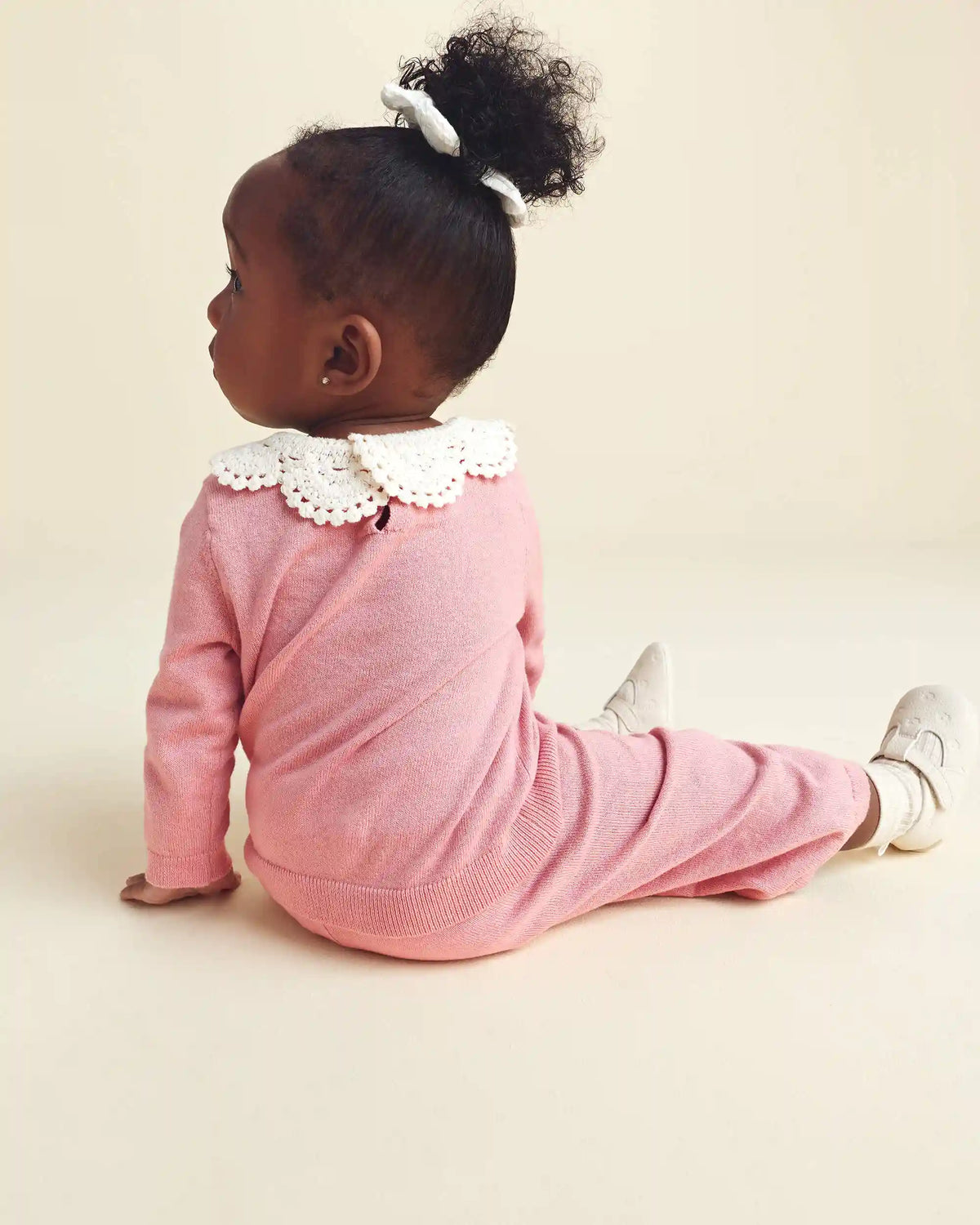 Baby Girl 2-Piece Long-Sleeve Sweater Top & Pant Set - Pink