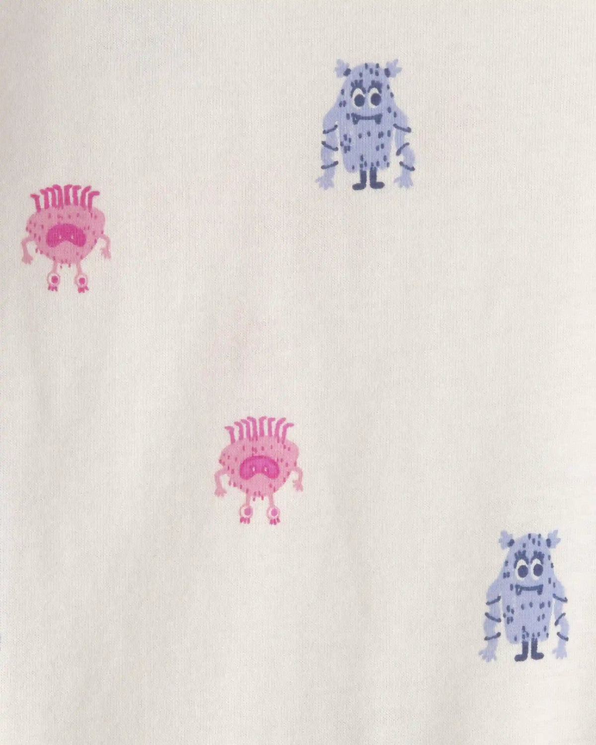 Baby Girl Monster Long-Sleeve Graphic Bodysuit - Cream