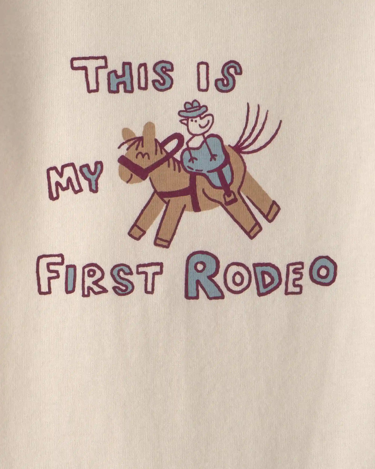 Baby 'This Is My First Rodeo' Long-Sleeve Graphic Bodysuit - Cream