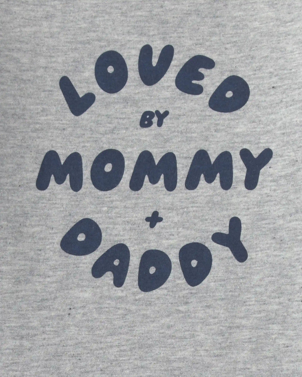 Baby Boy 'Loved By Mommy & Daddy' Long-Sleeve Graphic Bodysuit - Grey