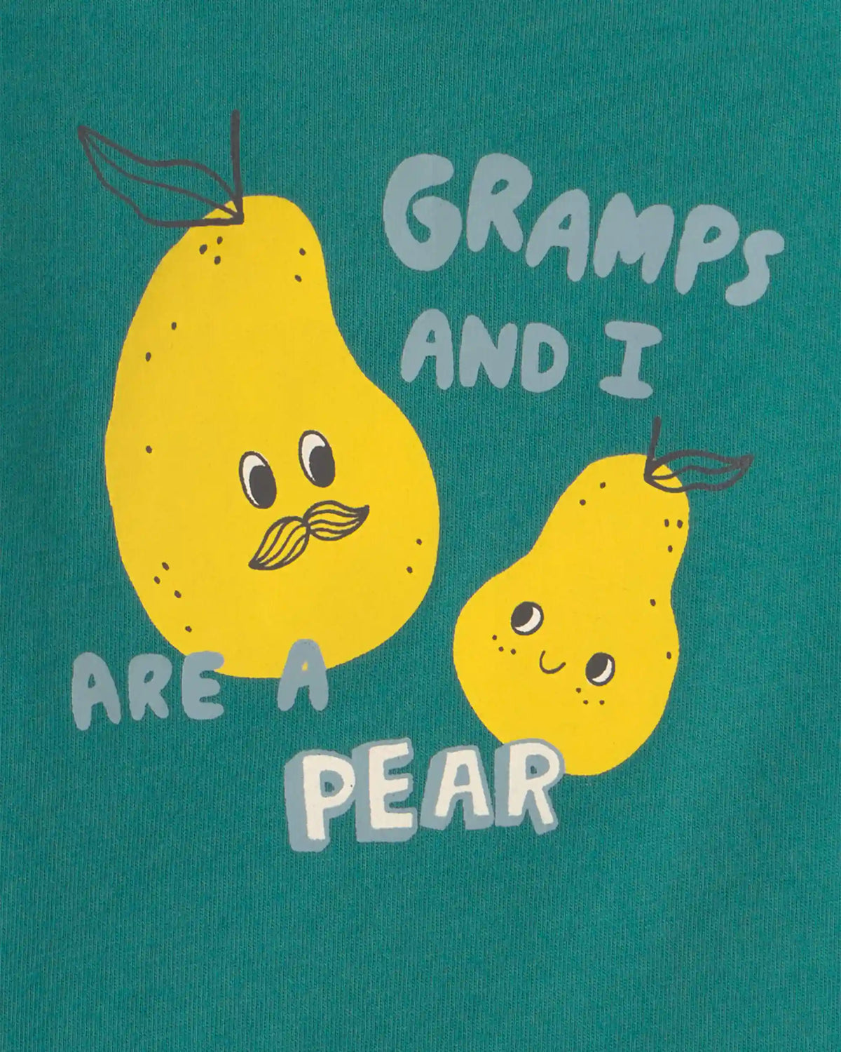 Baby Boy 'Gramps And I Are A Pear' Long-Sleeve Graphic Bodysuit - Green