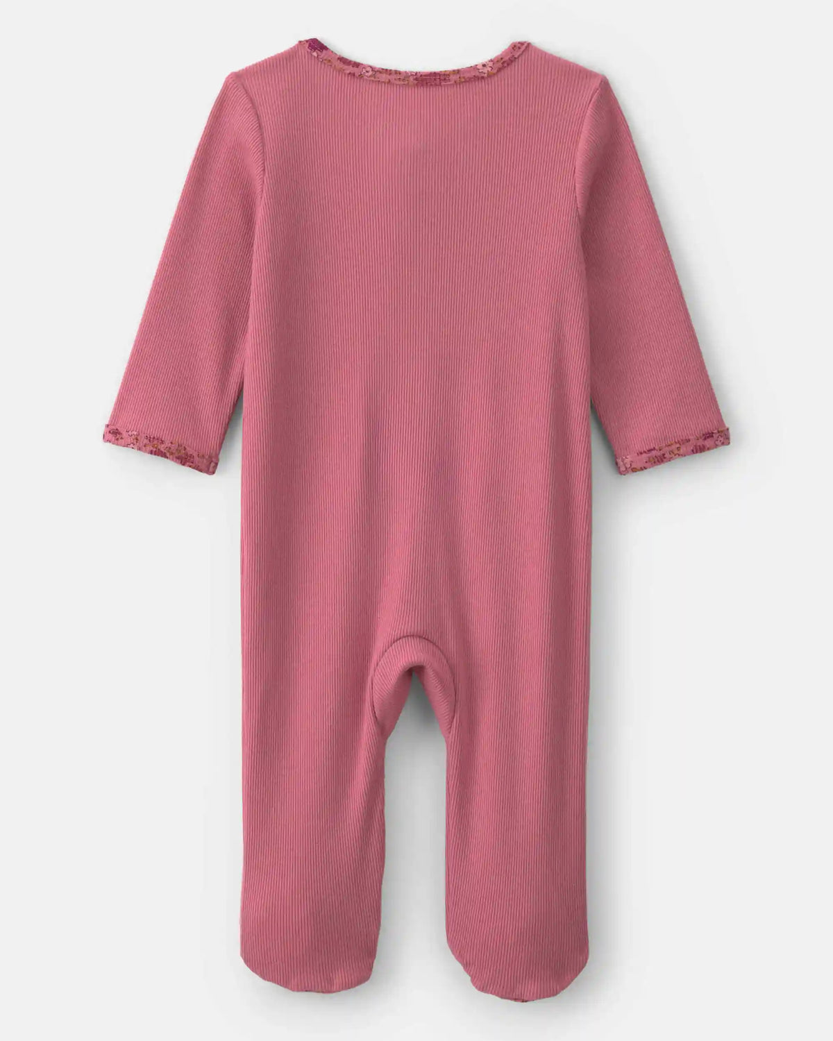 Baby Girl Floral Cotton 2-Way Zip Sleep & Play Pajamas - Pink