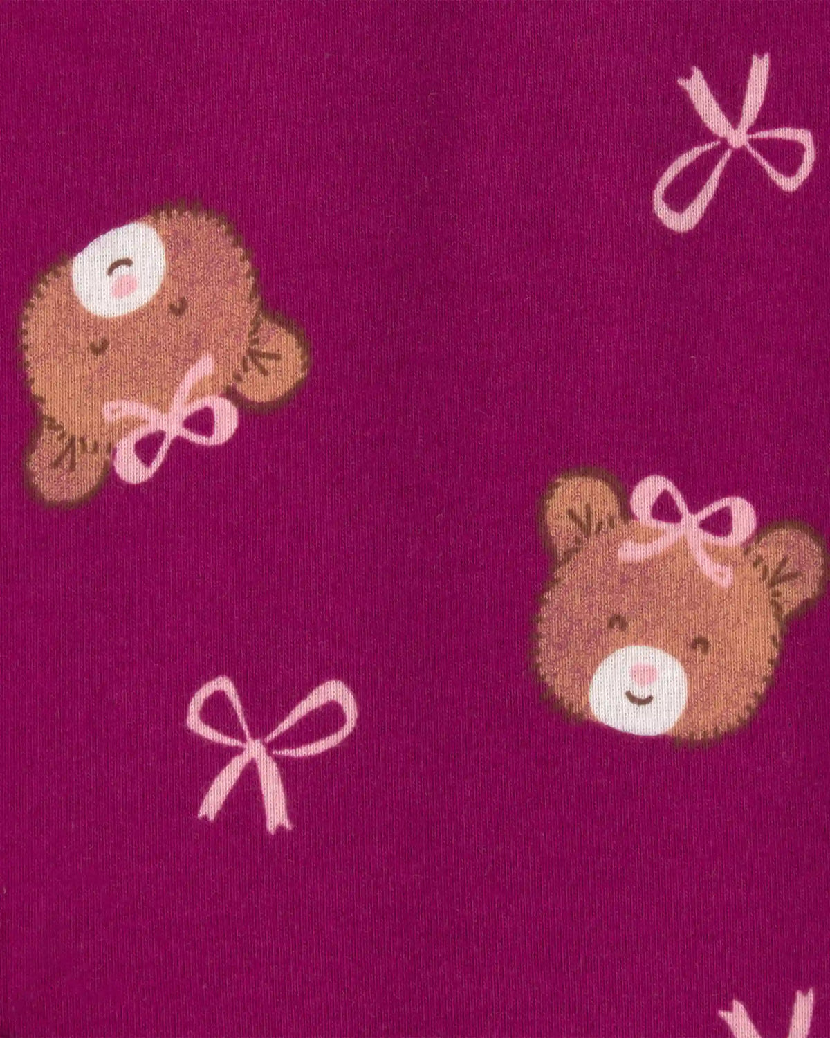 Baby Girl 5-Pack Teddy Bear Short-Sleeve Multipack Bodysuits - Pink/Purple