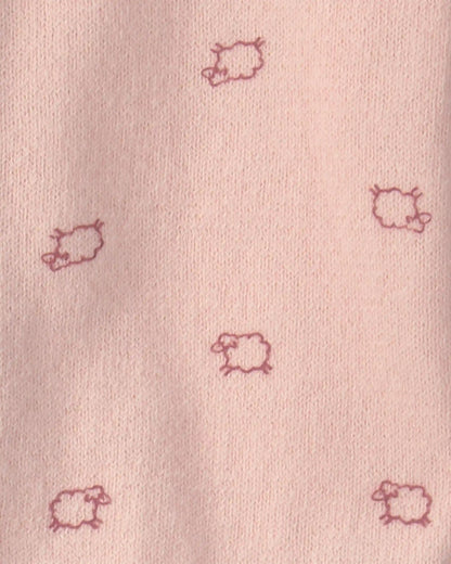 Baby Girl 2-Piece Sheep Long-Sleeve Top & Pant Set - Pink