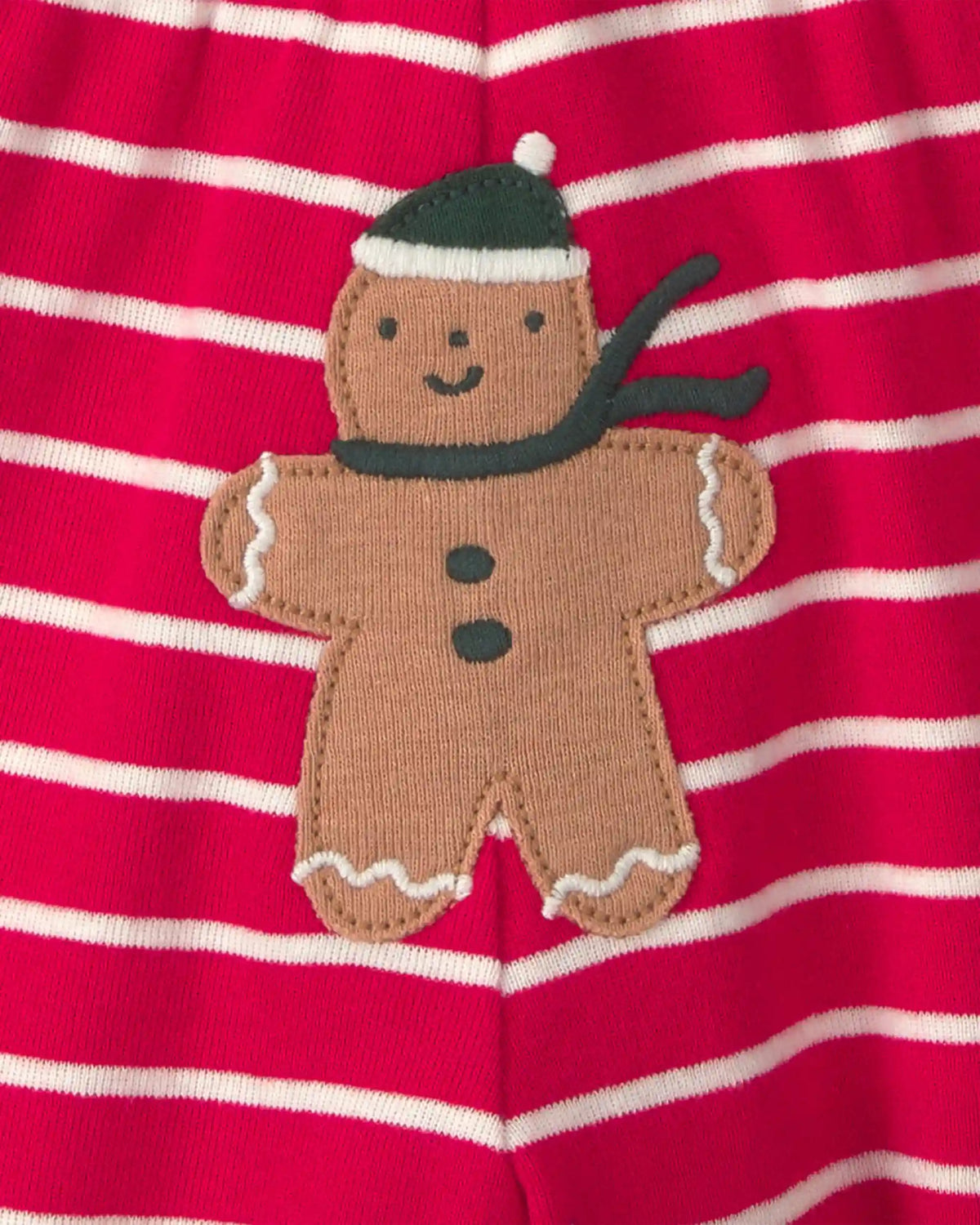 Baby Boy 3-Piece Gingerbread Long-Sleeve Bodysuit & Pant Set - Red/Cream