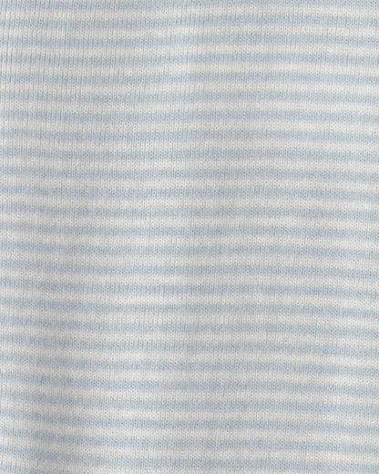 Baby Boy Striped 100% Cotton Sleep & Play Pajama - Blue