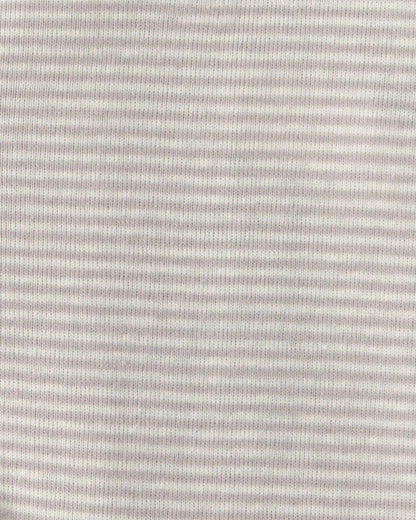 Baby Striped 100% Cotton Sleep & Play Pajama - Grey