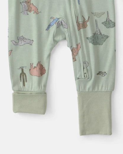 Baby Boy Desert PurelySoft™ 2-Way Zip Sleep & Play Pajamas - Green