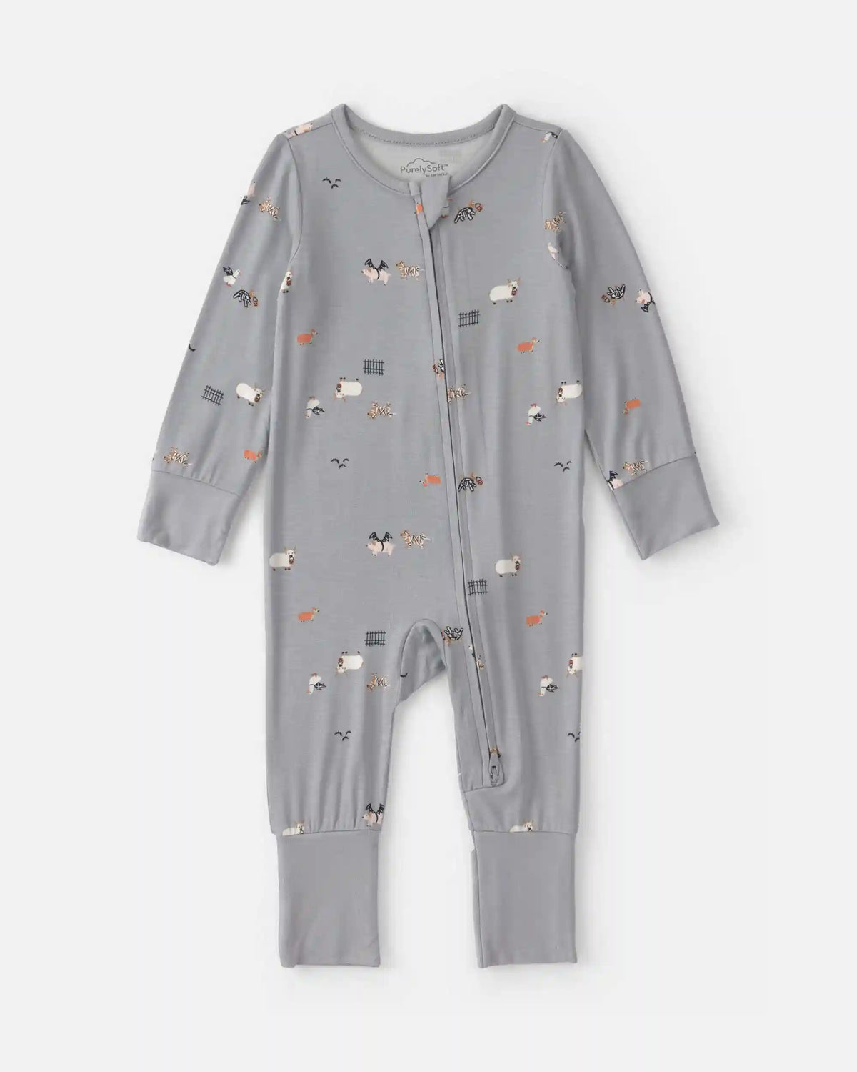 Baby Halloween PurelySoft™ 2-Way Zip Sleep & Play Pajamas - Grey