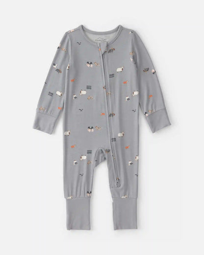Baby Halloween PurelySoft™ 2-Way Zip Sleep & Play Pajamas - Grey