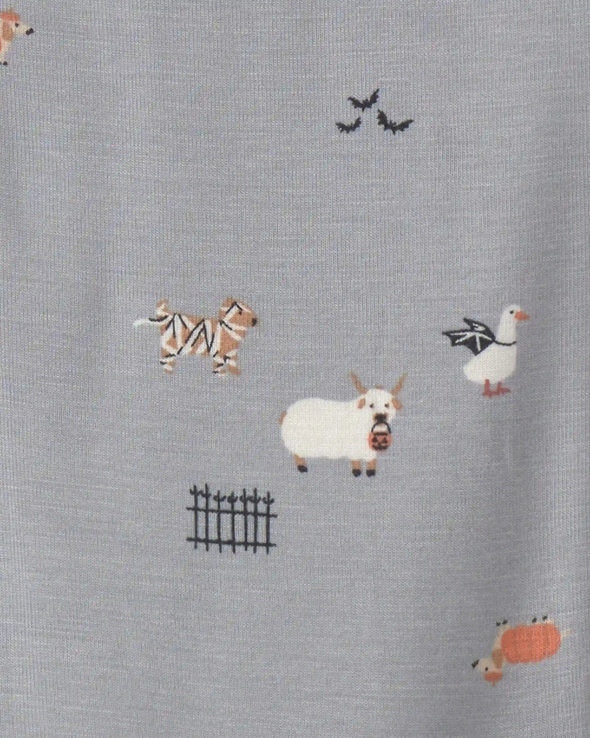 Baby Halloween PurelySoft™ 2-Way Zip Sleep & Play Pajamas - Grey