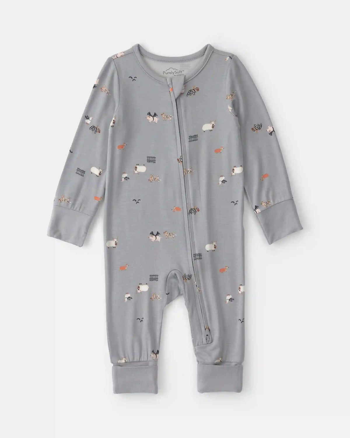Baby Halloween PurelySoft™ 2-Way Zip Sleep & Play Pajamas - Grey