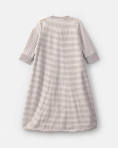 Baby Sheep Striped Fleece Sleep Bag - Grey