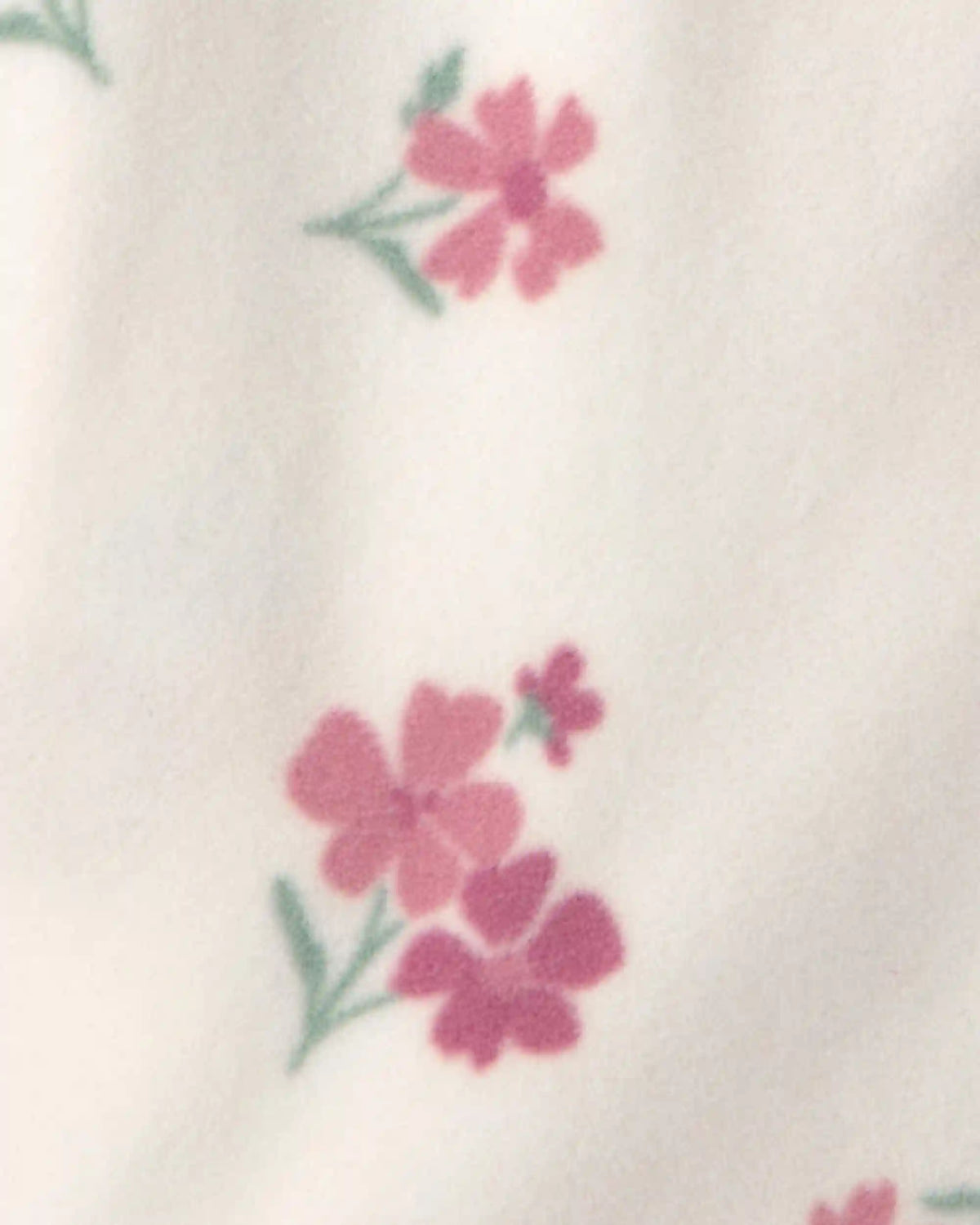 Baby Girl Floral Fleece Sleep Bag - Cream