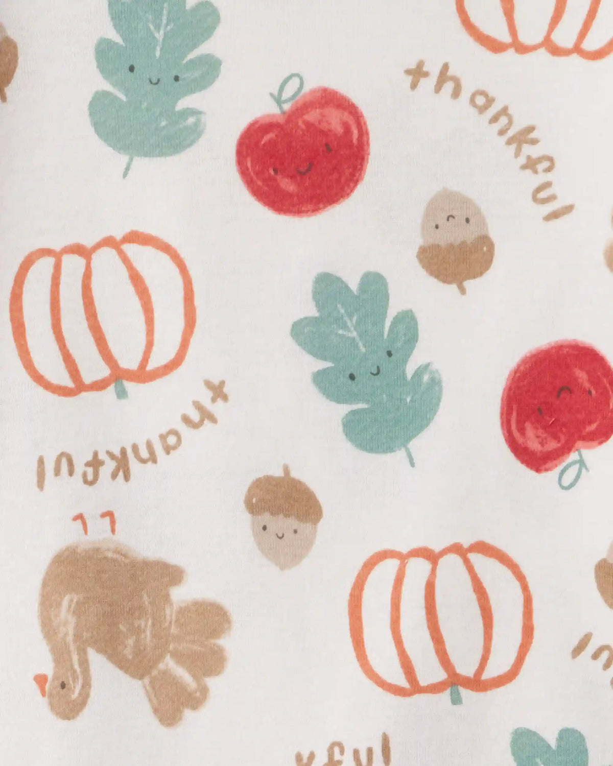Baby 2-Piece Thanksgiving 100% Cotton Snug Fit Pajama Set - Cream
