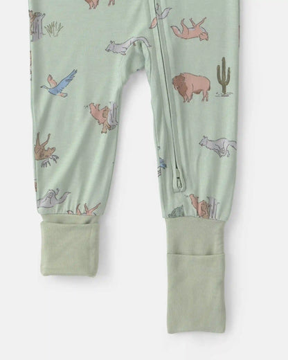 Baby Boy 1-Piece Animals PurelySoft™ Snug Fit Pajama - Green