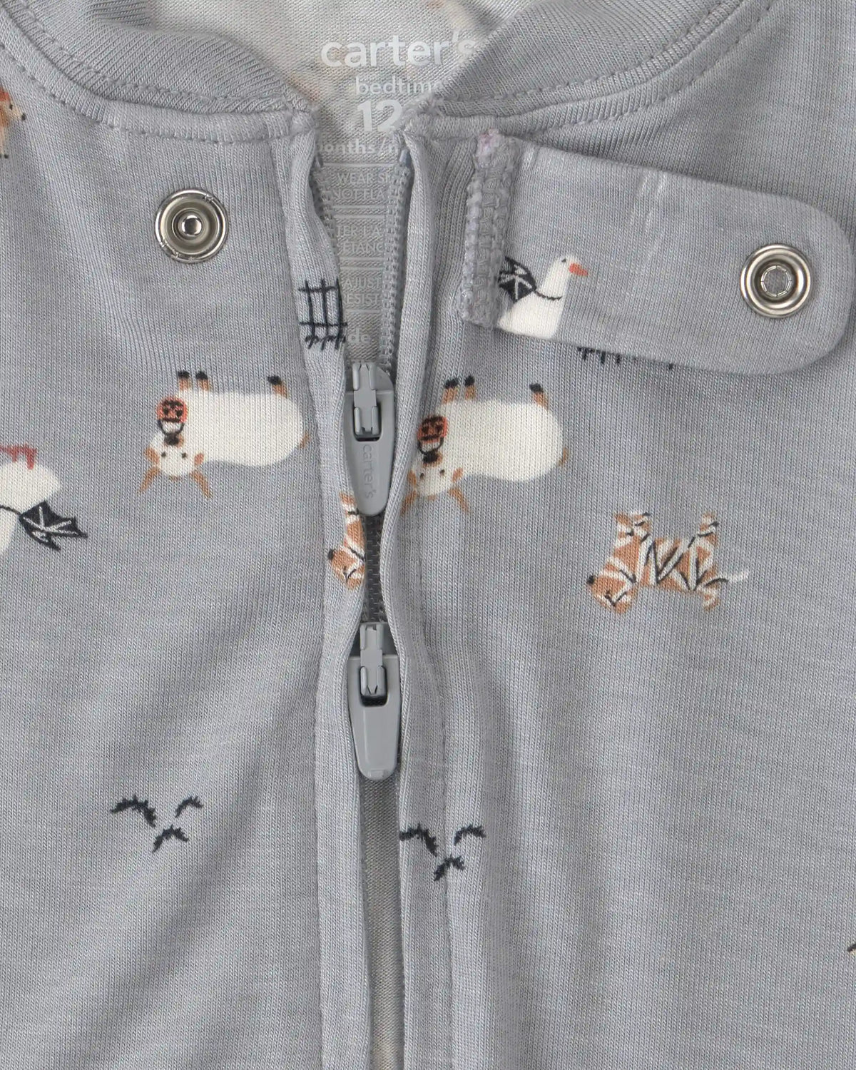 Baby 1-Piece Halloween PurelySoft™ Snug Fit Pajama - Grey