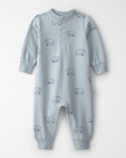 Baby Organic Cotton French Terry Jumpsuit in Winter Bears