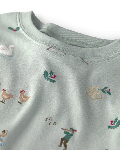 Baby 2-Piece Organic Cotton Pajamas in 12 Days of Christmas Print