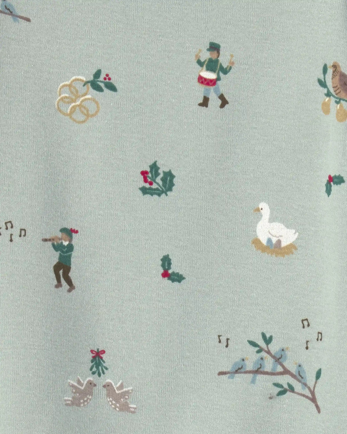 Baby 2-Piece Organic Cotton Pajamas in 12 Days of Christmas Print