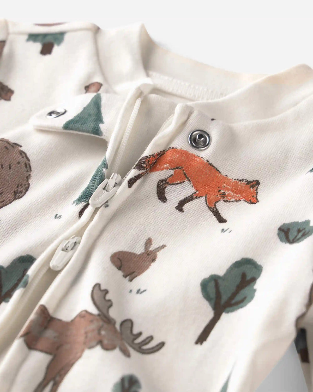 Baby Organic Cotton Sleep & Play Pajamas in Woodland Creatures