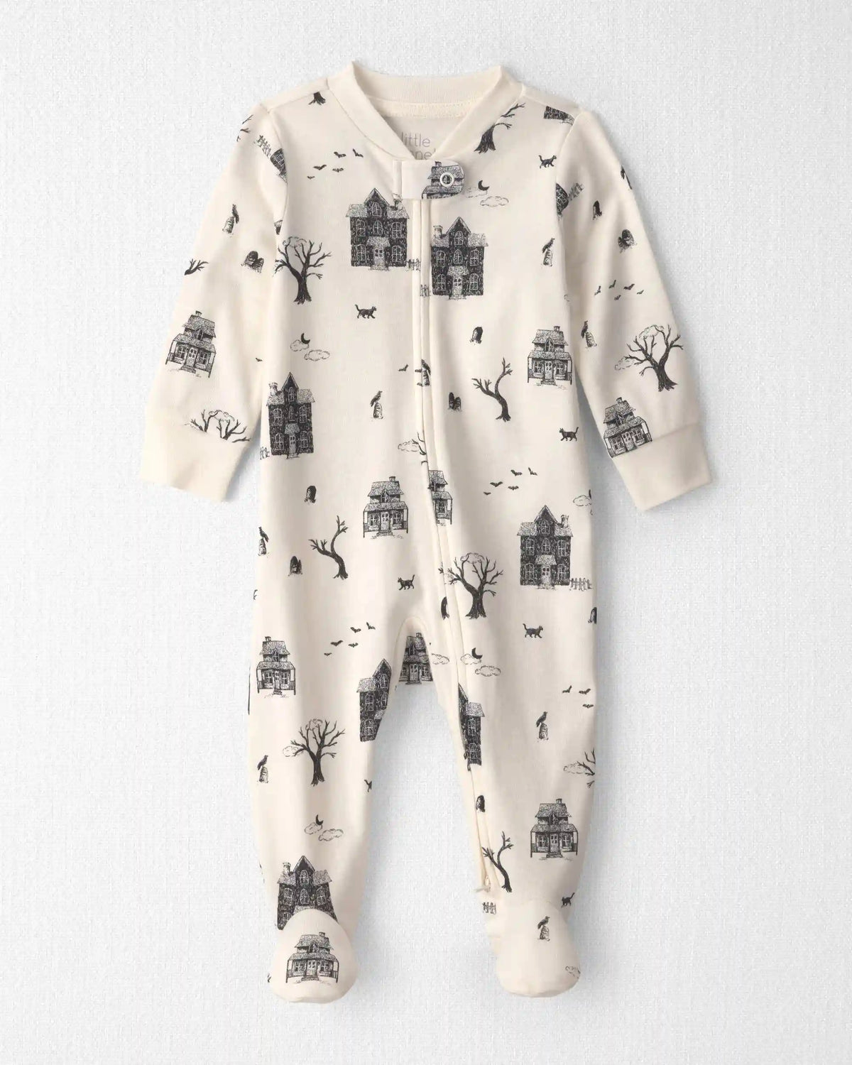 Baby Organic Cotton Sleep & Play Pajamas in Spooky Village