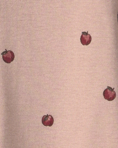Baby Girl Organic Cotton Sleep & Play Pajamas in Apples