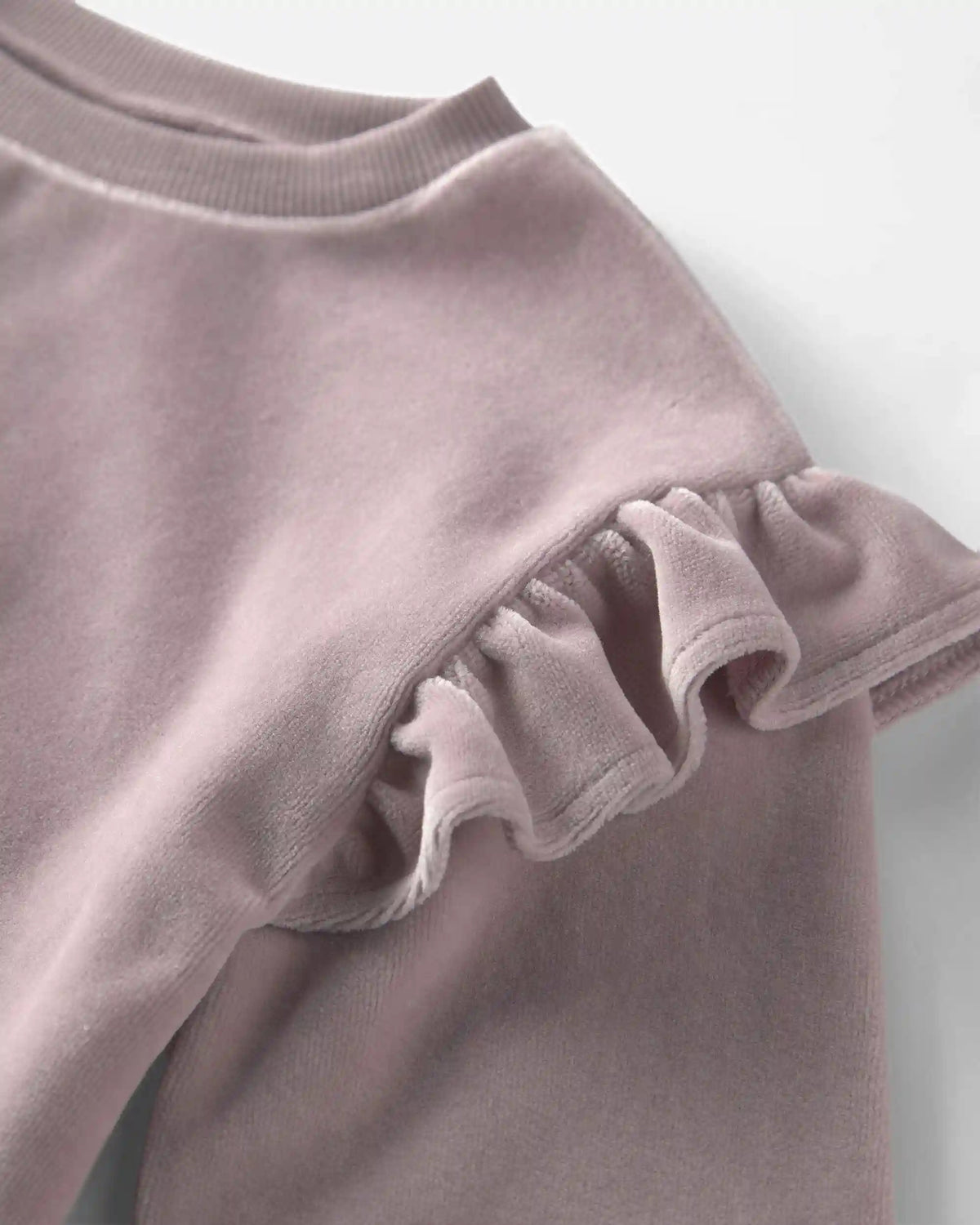 Baby Girl 2-Piece Organic Cotton Velour Top & Pant Set