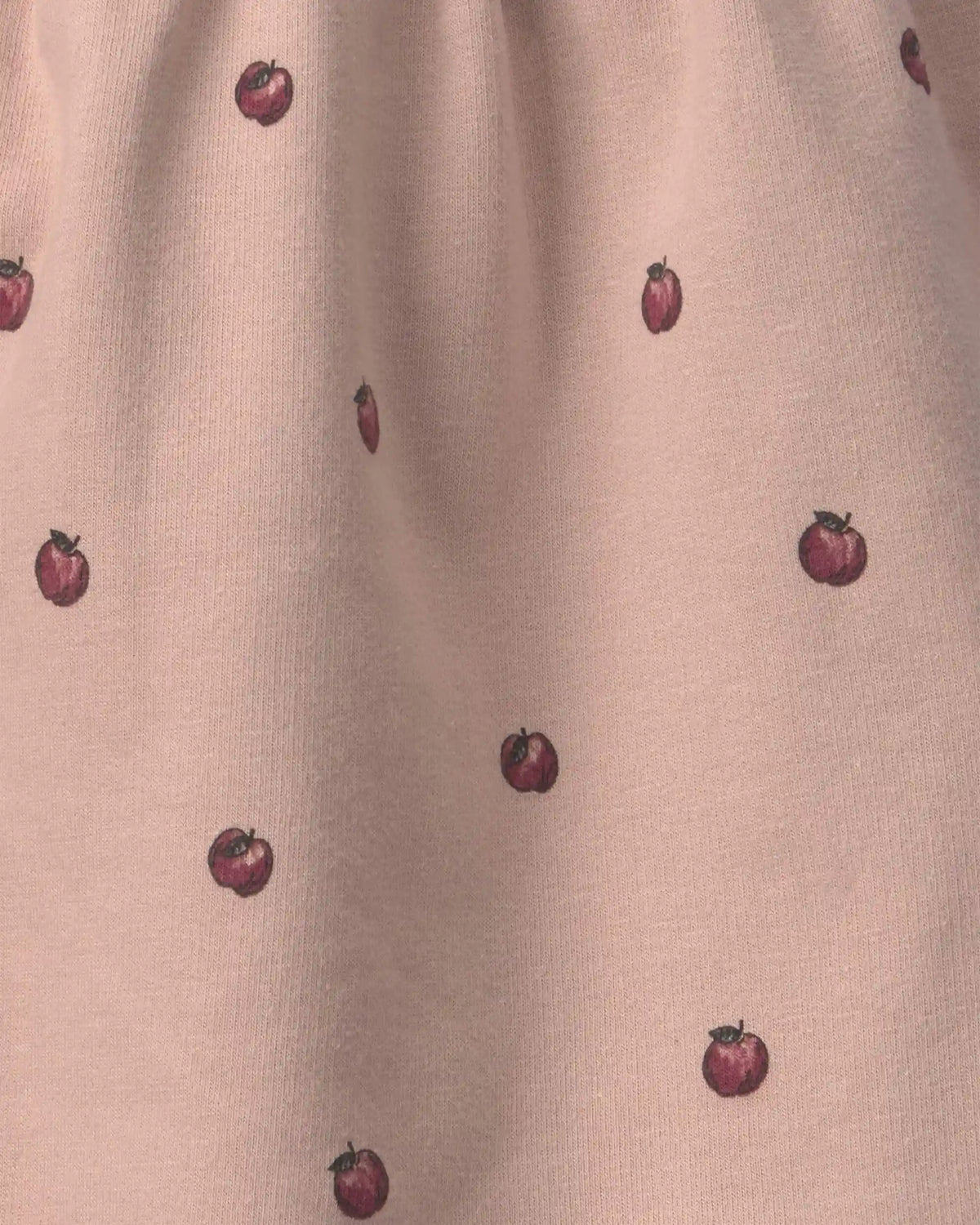 Baby Girl Organic Cotton French Terry Dress in Apples