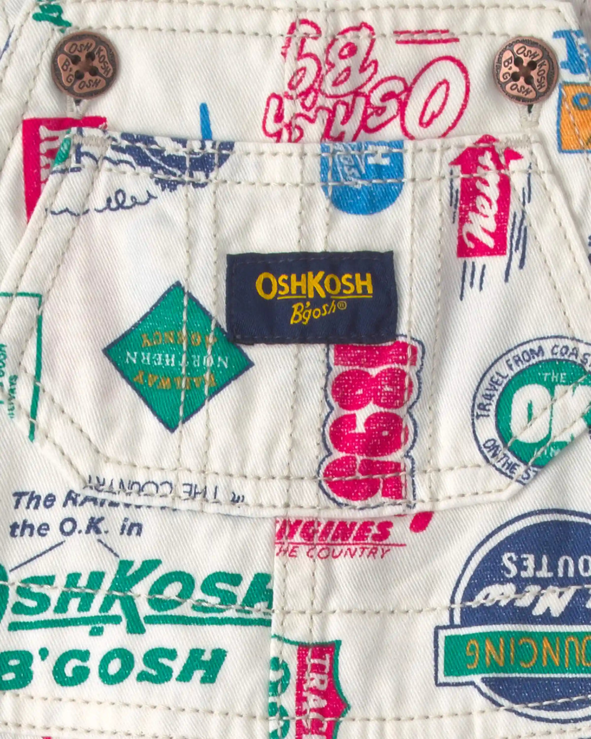 Baby Boy Vintage Logo Overalls