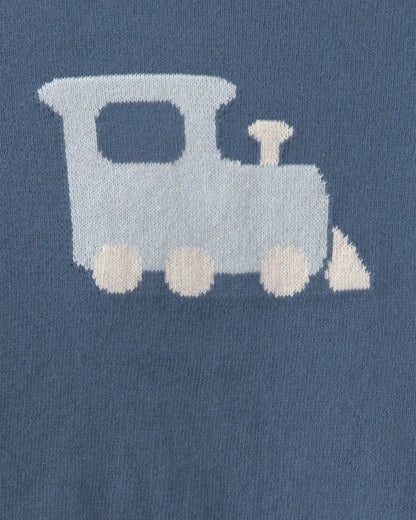 Baby Boy 2-Piece Train Long-Sleeve Top & Pant Set - Blue