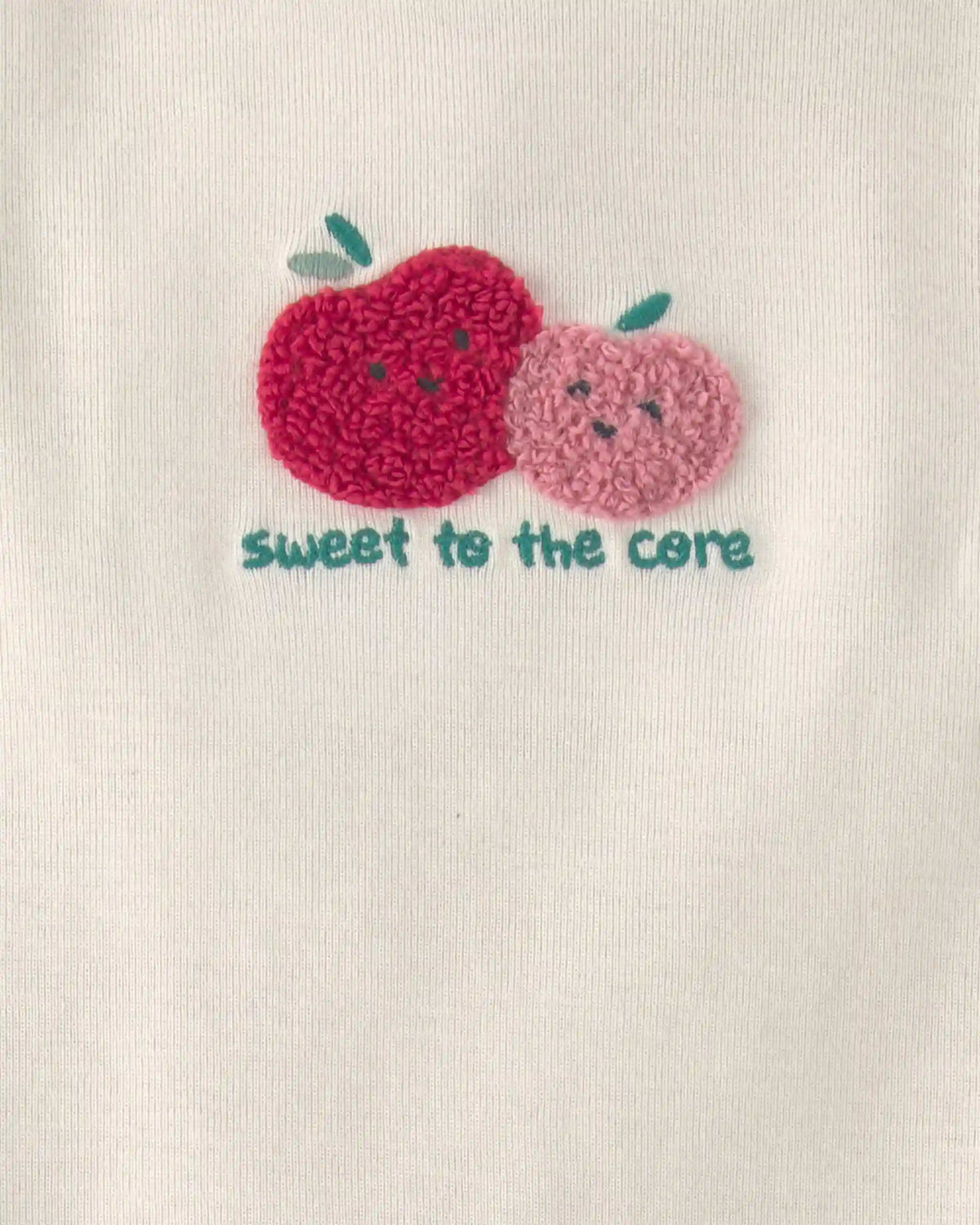 Baby Girl 2-Piece Apple Long-Sleeve Bodysuit & Pant Set - Cream/Pink