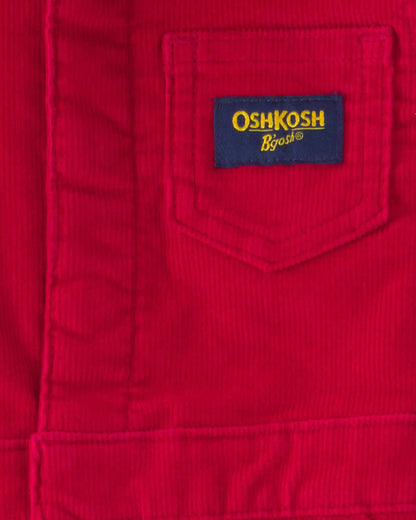 Baby Boy Corduroy Long-Sleeve Jumpsuit - Red