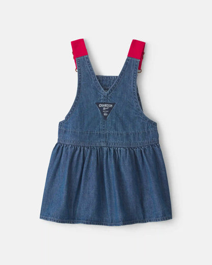 Baby Girl Chambray Denim Skirtall - Medium Wash