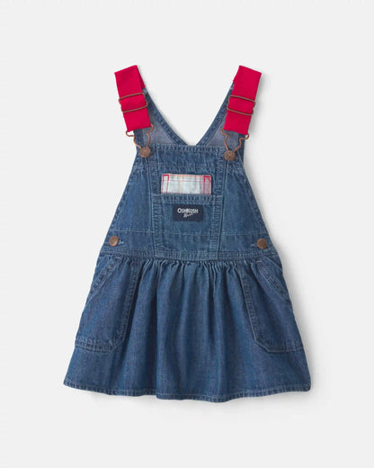 Baby Girl Chambray Denim Skirtall - Medium Wash