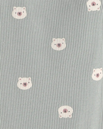Baby Girl 2-Pack Bear Pull-On Pants - Cream/Green