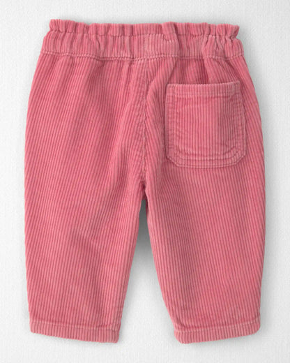 Baby Girl Organic Cotton Pull On Corduroy Pants