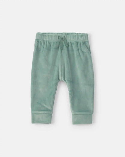 Baby Girl 3-Piece Bear Long-Sleeve Top & Pant Set - Green