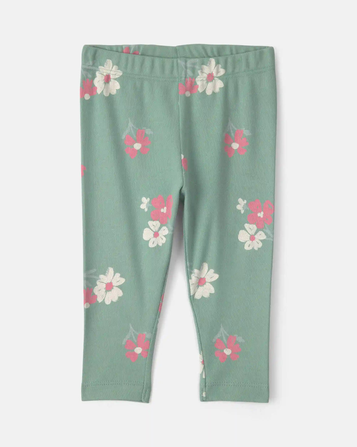 Baby Girl 3-Piece Heart Floral Long-Sleeve Bodysuit & Pant Set - Green/Cream