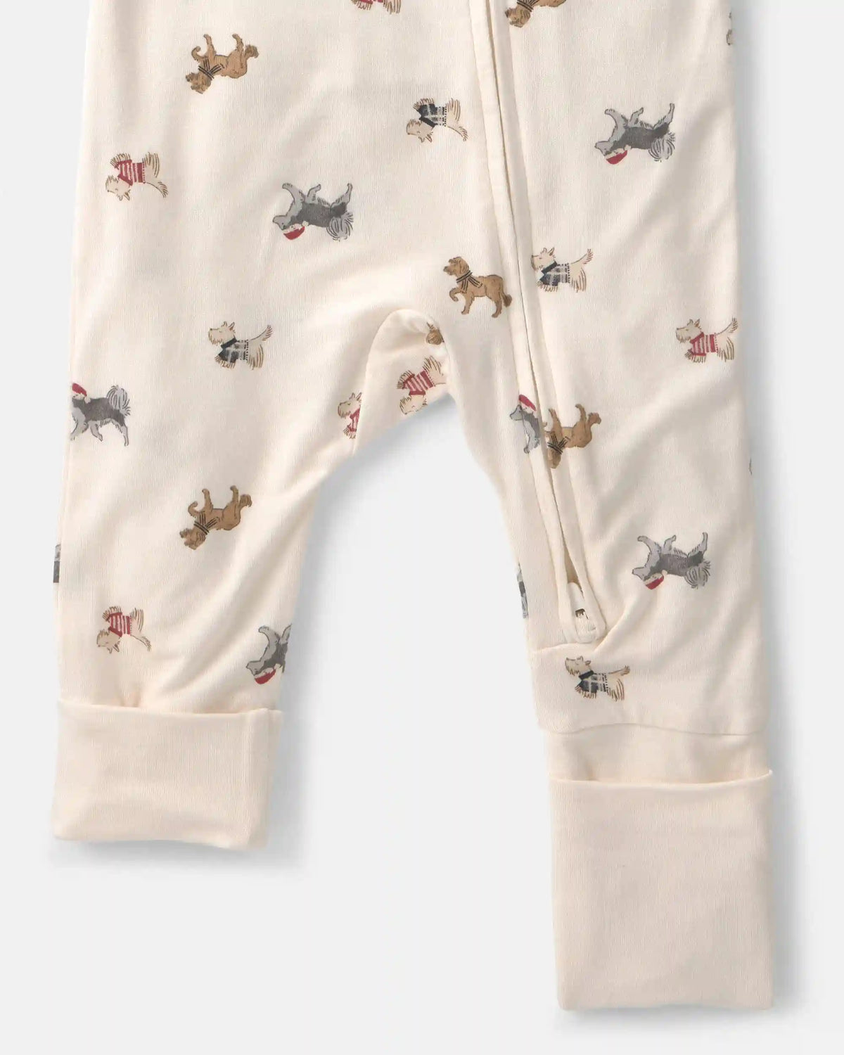 Baby Dog PurelySoft™ 2-Way Zip Sleep & Play Pajamas - Cream