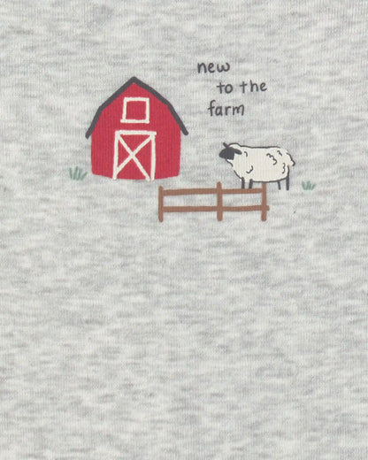 Baby 5-Pack Farm Animal Short-Sleeve Multipack Bodysuits