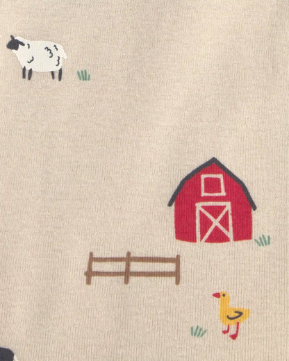 Baby 5-Pack Farm Animal Short-Sleeve Multipack Bodysuits