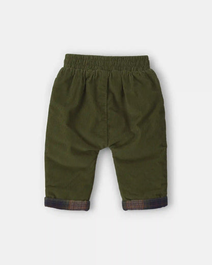 Baby Boy Corduroy Pants - Olive Green