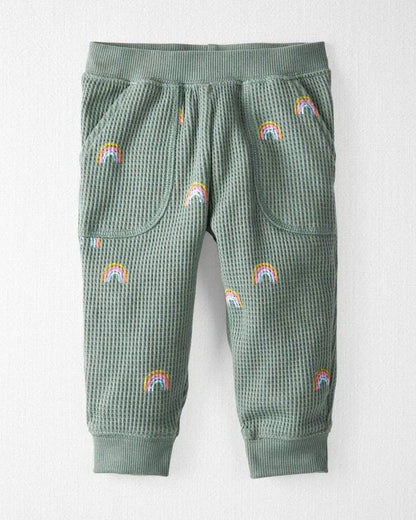 Baby 2-Piece Organic Cotton Waffle Knit Top & Pant Set