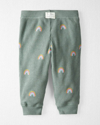 Baby 2-Piece Organic Cotton Waffle Knit Top & Pant Set