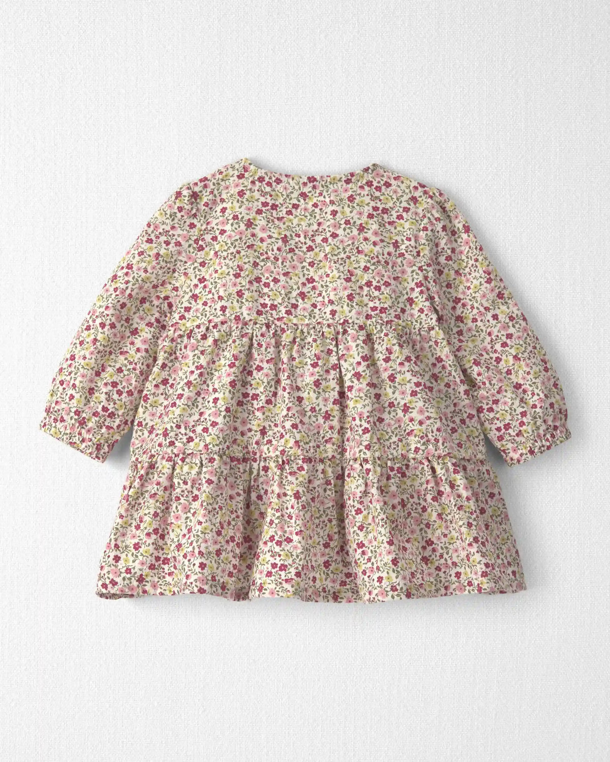 Baby Girl Organic Cotton Dobby Dress in Floral