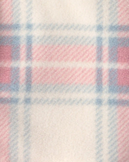 Baby Girl 3-Piece Plaid Fleece Layering Set - Pink