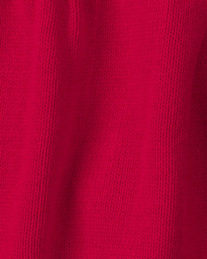 Baby Girl 3-Piece Long-Sleeve Sweater Dress Set - Red