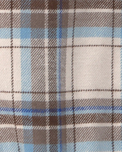 Baby Boy Plaid Flannel Bodysuit - Grey/Blue/Brown